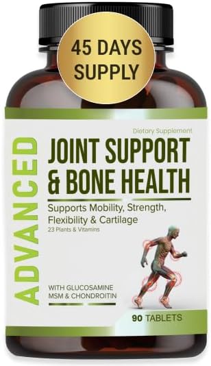 NutraPro Glucosamine Chondroitin MSM Joint Relief Supplements & Bone Health – for Knee & Joint Relief, Bone Strength, Joint Health, Movement, Flexibility, Strength & Comfort.45 Days Servings